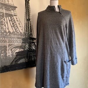 Talbots Charcoal Long Sleeve Dress